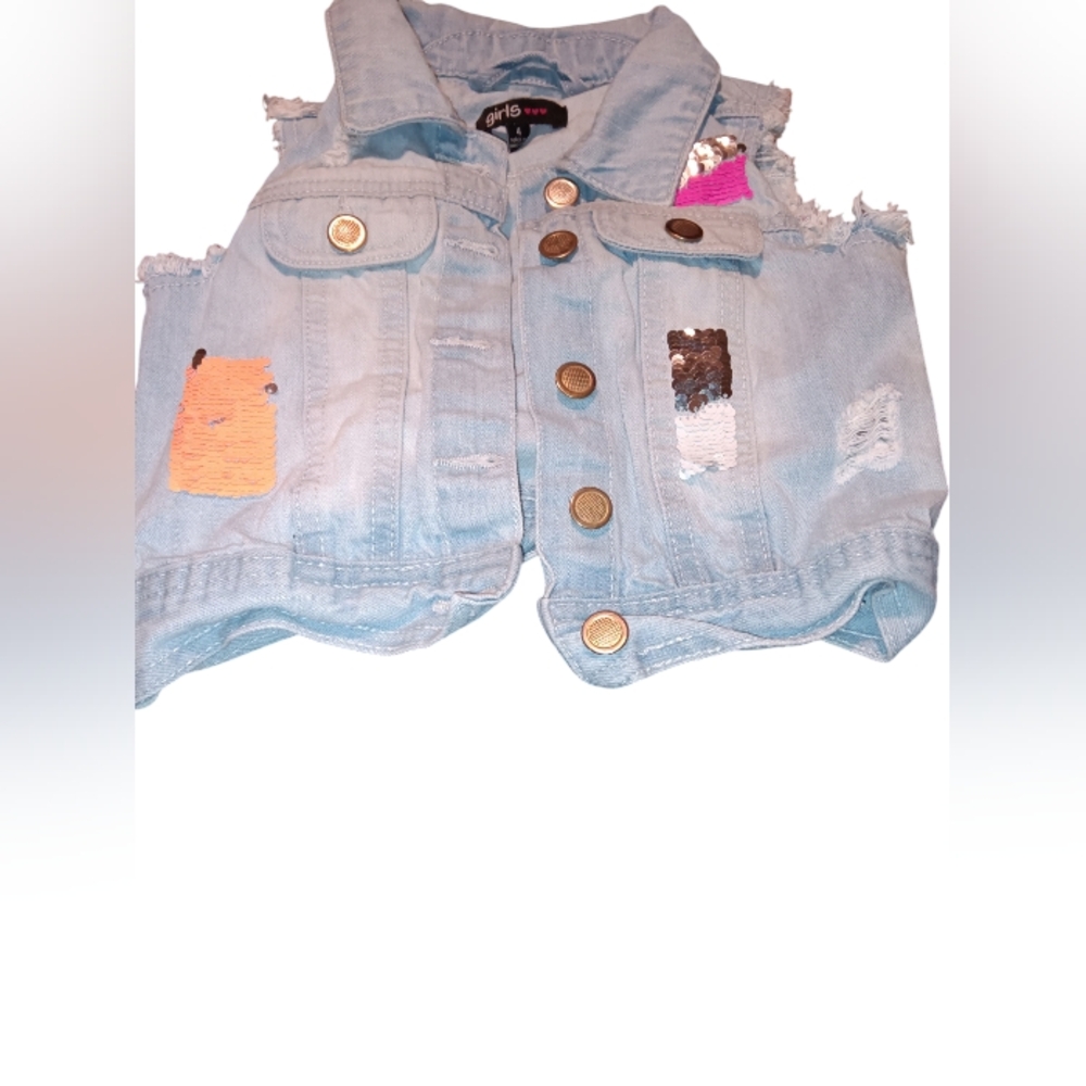 Little girls Jean Vest